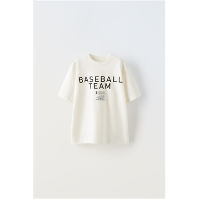 SLOGAN T-SHIRT WITH LABEL