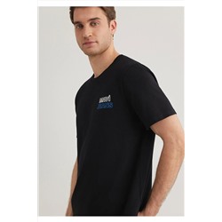Mavi Jeans Baskılı Siyah Tişört Slim Fit / Dar Kesim 066841-900