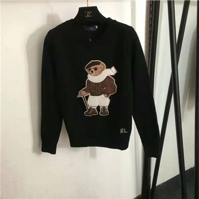 20247940 Polo Ralph lauren Ralph Lauren, сумка нового стиля, пуловер с нашивкой в ​​виде медведя, свитер с длинными рукавами, серый, SML, [размер L; ширина плеч 36, обхват груди 96, длина рукава 61, длина одежды 57]