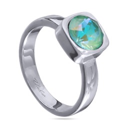 Кольцо Теннис (кристаллы SW мятные 8мм; покрытие родий), Есть комплект