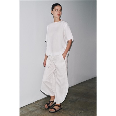 ZW COLLECTION LINEN TOP WITH TIES