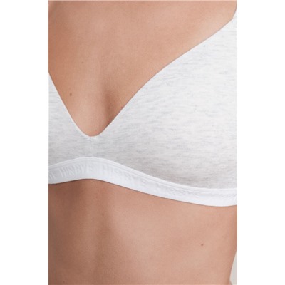 Sujetador triangular relleno fijo gris