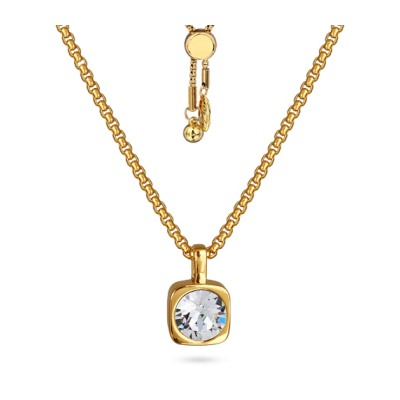 Кулон Теннис (кристаллы SW белые 8мм; покрытие золото) 70см, Есть комплект