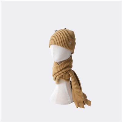 Вязаный комплект из шарфа и шапки РАЛЬ*Ф Л