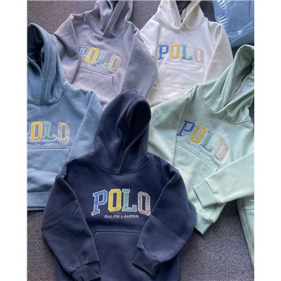Тёплая детская толстовка с начёсом  ПОЛ*О РАЛЬФ  Состав: хлопок