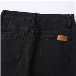 Женские джинсы-клеш с рваными краями