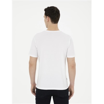 Beyaz Slim Fit Basic Tişört