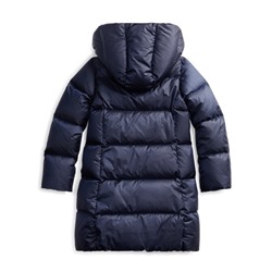Girls 7-16 Quilted Down Long Coat