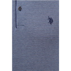 Erkek İndigo Polo Yaka Tişört