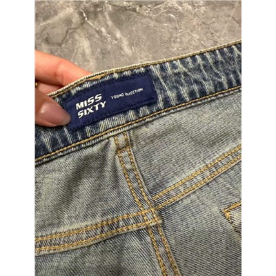 Женские джинсы MIS*S SIXT*Y прямого кроя в ретро стиле с низкой талией