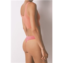 Tanga fruncido espalda rosa