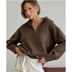 Теплый свитер на молнии в стиле Pol*o Ralp*h Laure*n