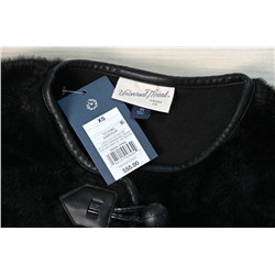 Высококачественная роскошная черная искусственная шуба