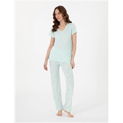 Mint Kısakollu Pijama Takımı