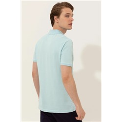 Erkek Aqua Polo Yaka Basic T-Shirt