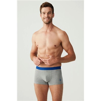 U.S. Polo Assn. Pamuklu & Likralı, Çok Renkli Erkek 3'lü Boxer Set 80170