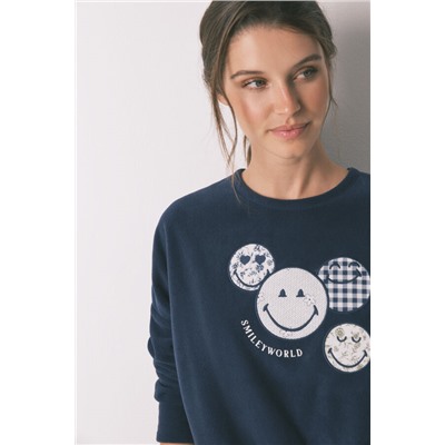Pijama largo polar SmileyWorld® navy
