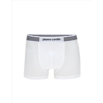 Beyaz Pamuk Modal Karışımlı Tekli Boxer