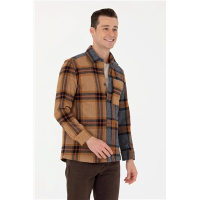 Erkek Oduncu Camel Gömlek