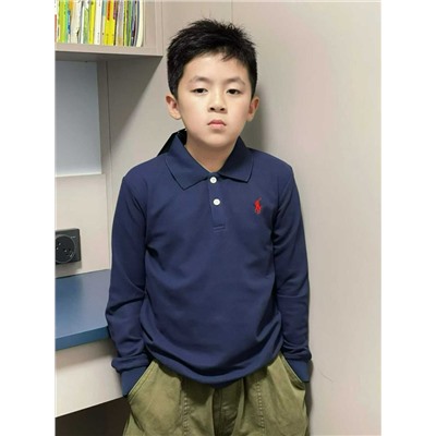 Детский лонгслив поло ПОЛ*О РАЛЬФ ЛАУРЕН 💙  Состав: 100% хлопок