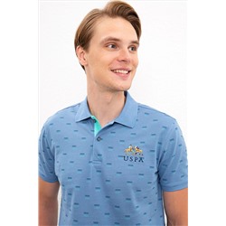 Erkek İndigo Polo Yaka Tişört