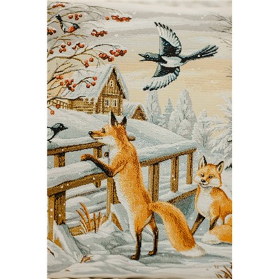 Наволочка 45х45 Зима лисички