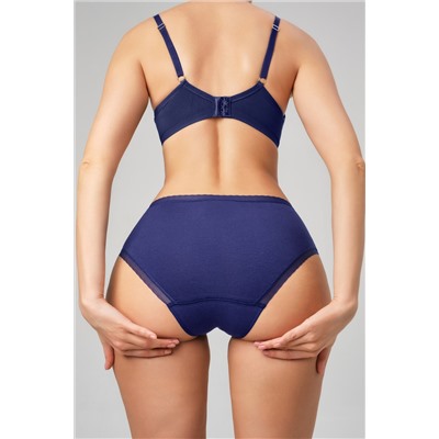 Набор трусов OIRO 0117 женские хлопковые изумруд/синий/бордовый 3 шт