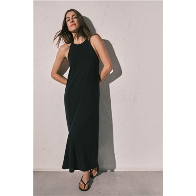 Vestido largo fluido negro