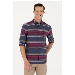 Erkek Lacivert Uzun Kollu Gömlek