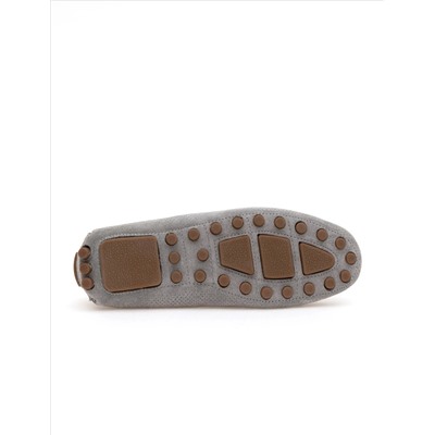 Gri %100 Deri Loafer Ayakkabı