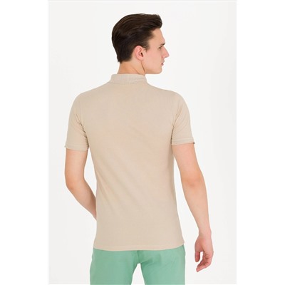 Erkek Taş Basic Polo Yaka Tişört