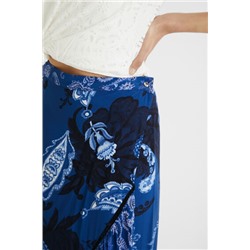 Falda larga volantes paisley