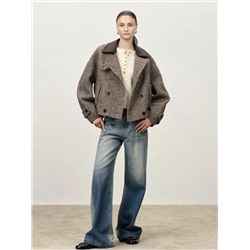 Стильное шерстяное пальто в британском стиле   Fabriqu*e