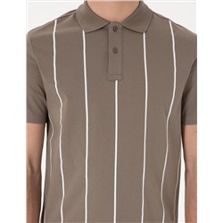 Koyu Vizon Regular Fit Polo Yaka Tişört