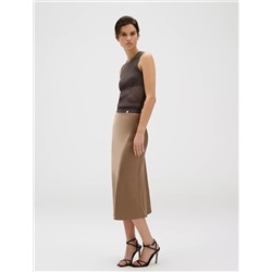 Matte Satin Midi Skirt