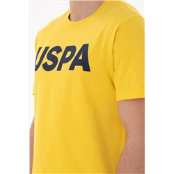 Erkek Regular Fit Bisiklet Yaka Koyu Sarı Basic Tişört