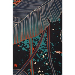 Комплект постельного белья Черное Зеленое полисатин