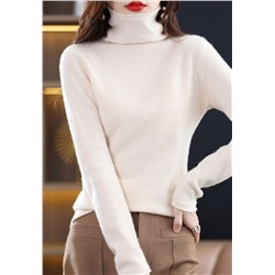 Тонкая теплая мягкая водолазка из 100% шерсти