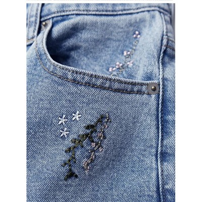 Женские прямые джинсы с вышивкой ТОММИ ХИЛФИГЕ*Р