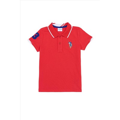 Erkek Çocuk Kırmızı Polo Yaka Tişört