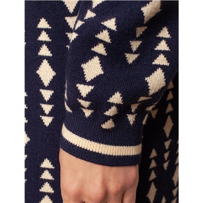 Платье жаккардовой вязки с кашемиром