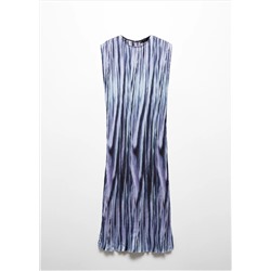 Vestido plisado tie-dye