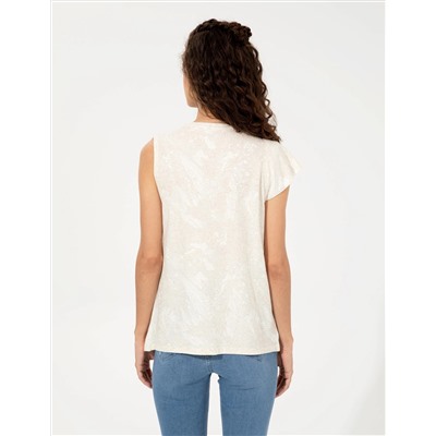 Krem Comfort Fit Örme Bluz