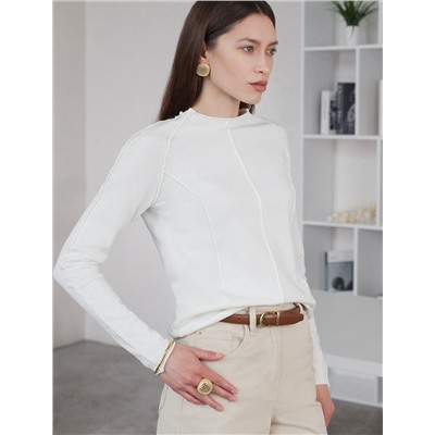 Джемпер тонкой вязки из хлопка с нейлоном