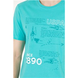 Erkek Mint Bisiklet Yaka Tişört