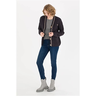 Kadın Lacivert Triko Hırka