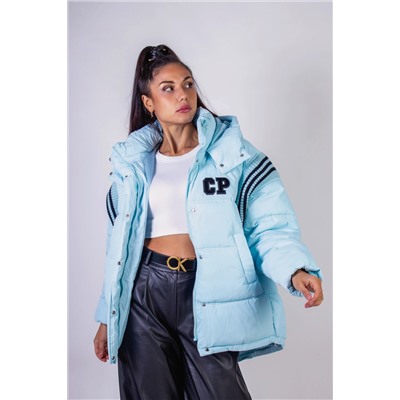 Стильная куртка с капюшоном Оверсайз Евро-зима, демисезон арт.2309