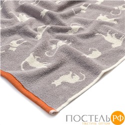 Пол-Кт-70х140ср Kitty (серое) 70х140 Полотенце Махровое