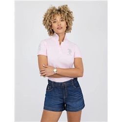 USPA METALLIC PRINT POLO SHIRT