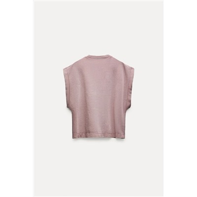 FADED-EFFECT HEAVY COTTON T-SHIRT